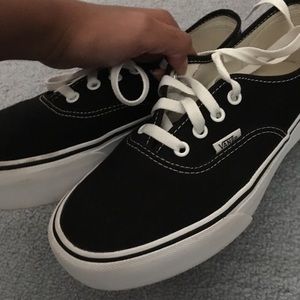 Black platform vans
